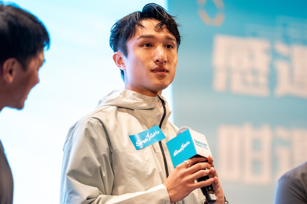 蔡俊彥出席香港運動節時暢談他奪世錦賽冠軍及榮升世一的近況。公關提供 蔡俊彥出席香港運動節時暢談他奪世錦賽冠軍及榮升世一的近況。公關提供