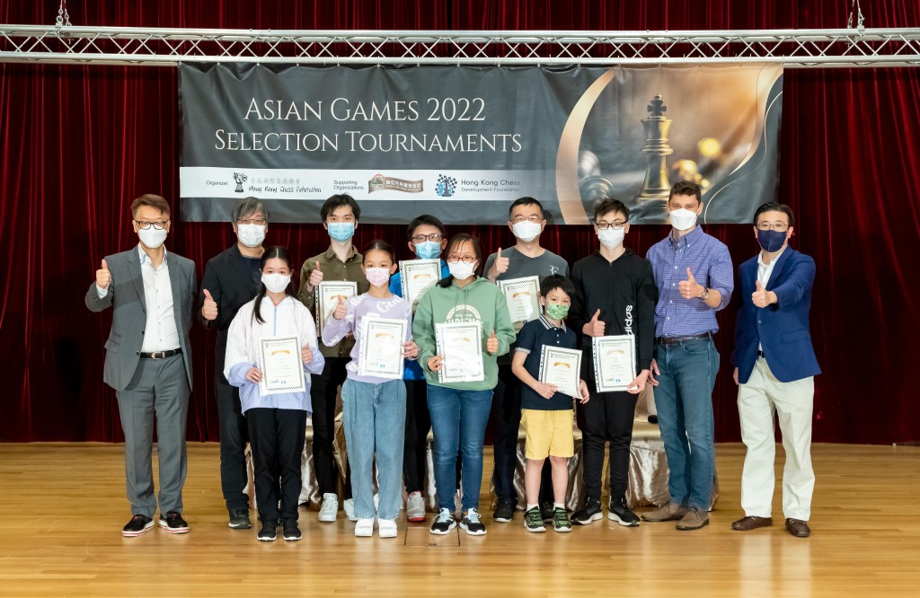 香港國際象棋總會選出亞運男、女子代表。香港國際象棋總會提供圖片