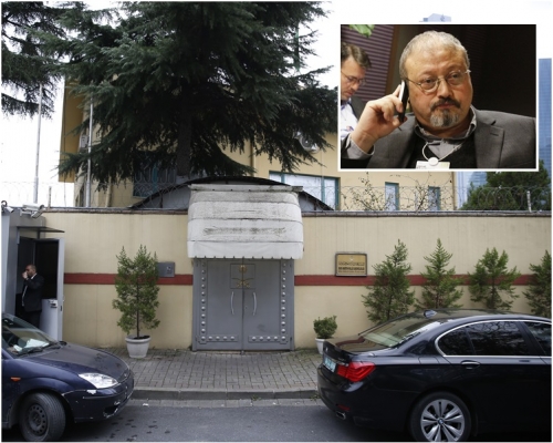 卡舒吉在沙特駐土耳其伊斯坦布爾領事館內被殺震動全球。AP