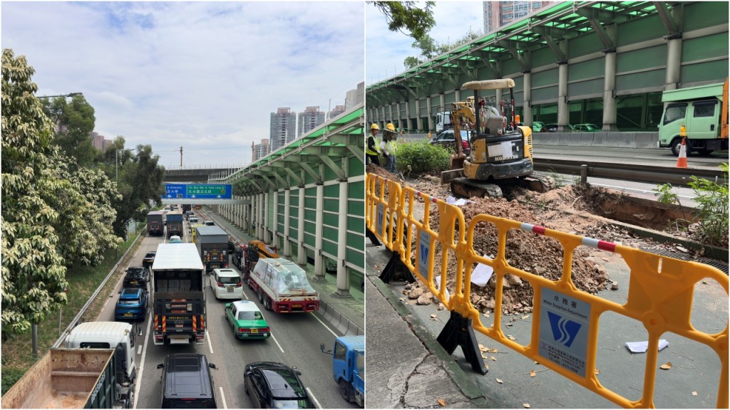 屯門公路爆水管｜水務署擬下午6時前短暫重開兩線 繁忙時間後再搶修（附最新巴士安排）