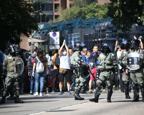 理工大學一帶今爆發示威衝突。