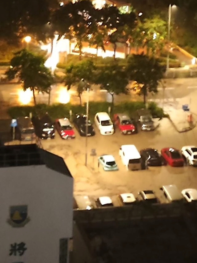 寶琳敬賢里咪錶停車場淪澤國。