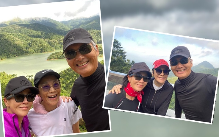 發哥每次行山都是這身裝束，不過兩照他的笑容和甫士都沒變，但臉頰確是豐滿了。