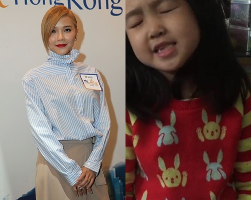 6歲小朋友「包包」翻唱方皓玟的《分手總約在雨天》,七情上面好可愛。