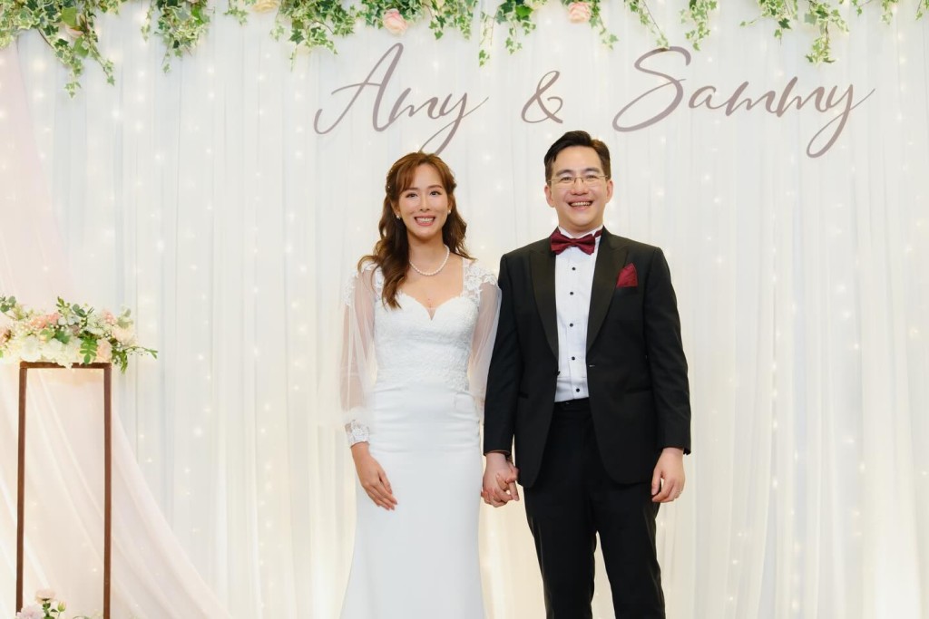 吳幸美老公Sammy是圈外人。
