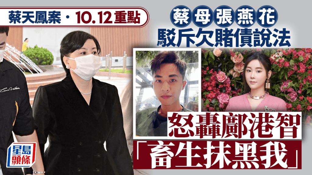 蔡天凤案・今日重点｜蔡母驳斥欠赌债说法 怒轰邝港智「畜生抹黑我」