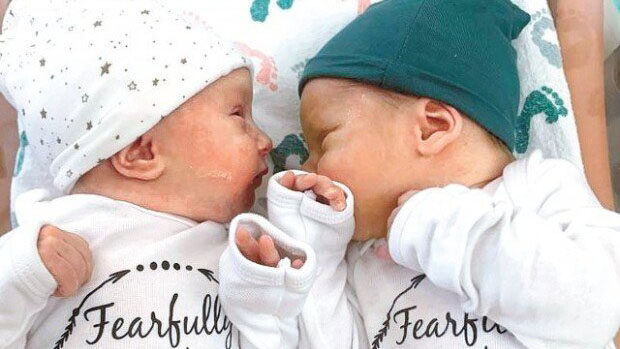 冷凍30年胚胎成功孕育雙胞胎。 twitter圖