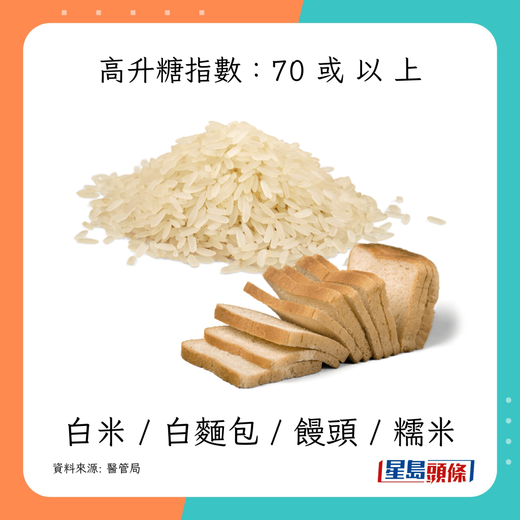白米 / 白麵包 / 饅頭 / 糯米