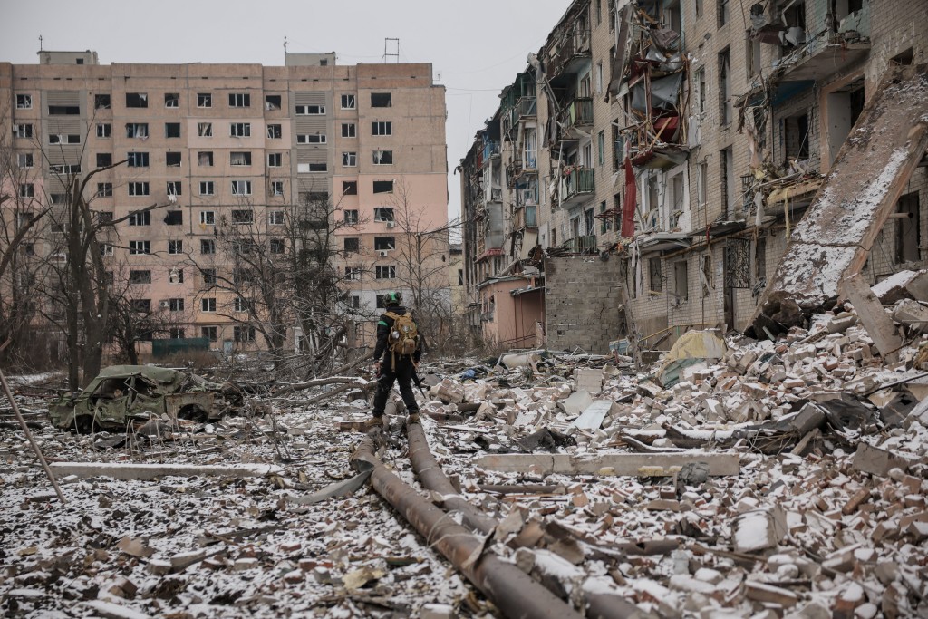 俄烏戰爭導致烏克蘭多地滿目瘡痍。路透社