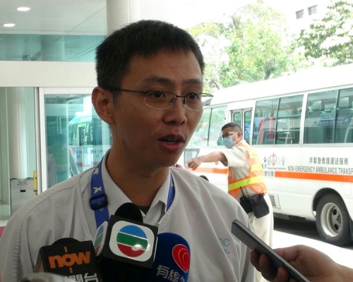 男護湛先生指當時自己是最早抵達意外現場。林思明攝