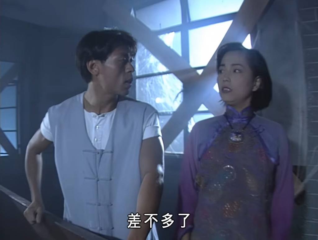 苑琼丹（右）与林正英于1995年因拍摄《僵尸道长》结缘。