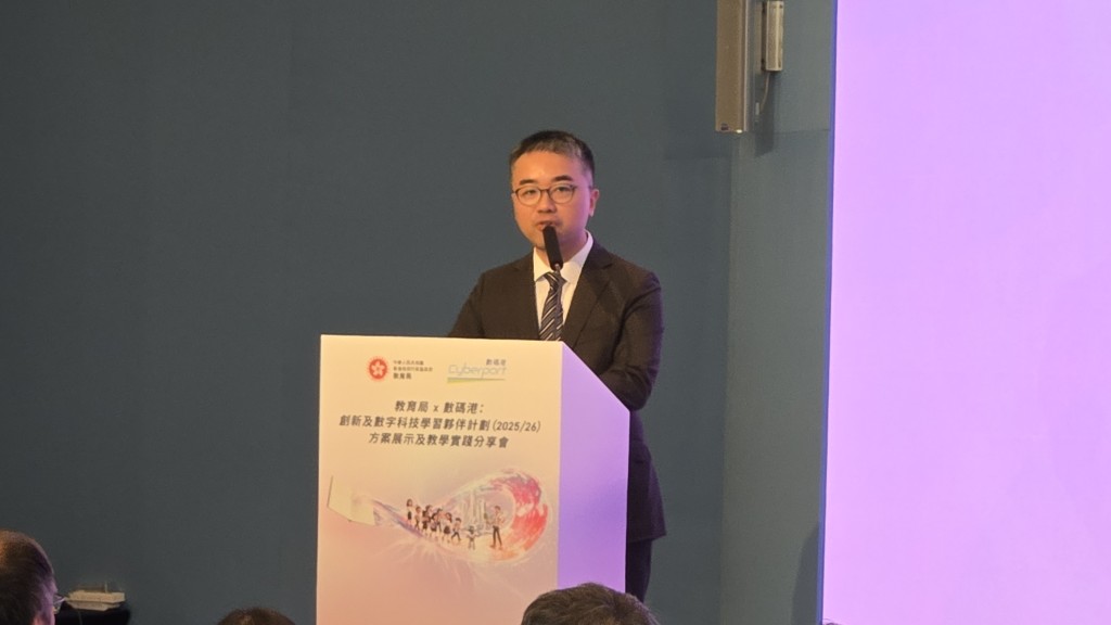 施俊輝表示，「創新及數字科技學習夥伴計劃」讓科企與教育界一同探索科技賦能教學的可能性。高俊謙攝