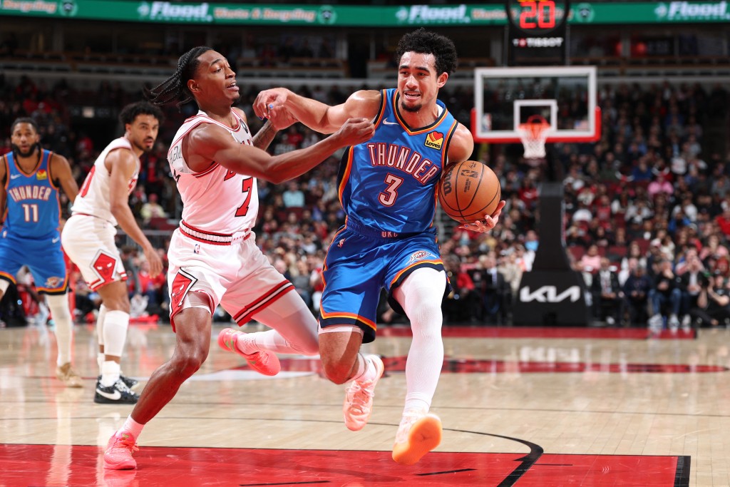 雷霆备新秀麦凯恩攻入全队最高的20分。法新社