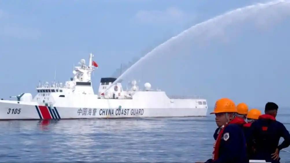 中國海警水炮。 示意圖