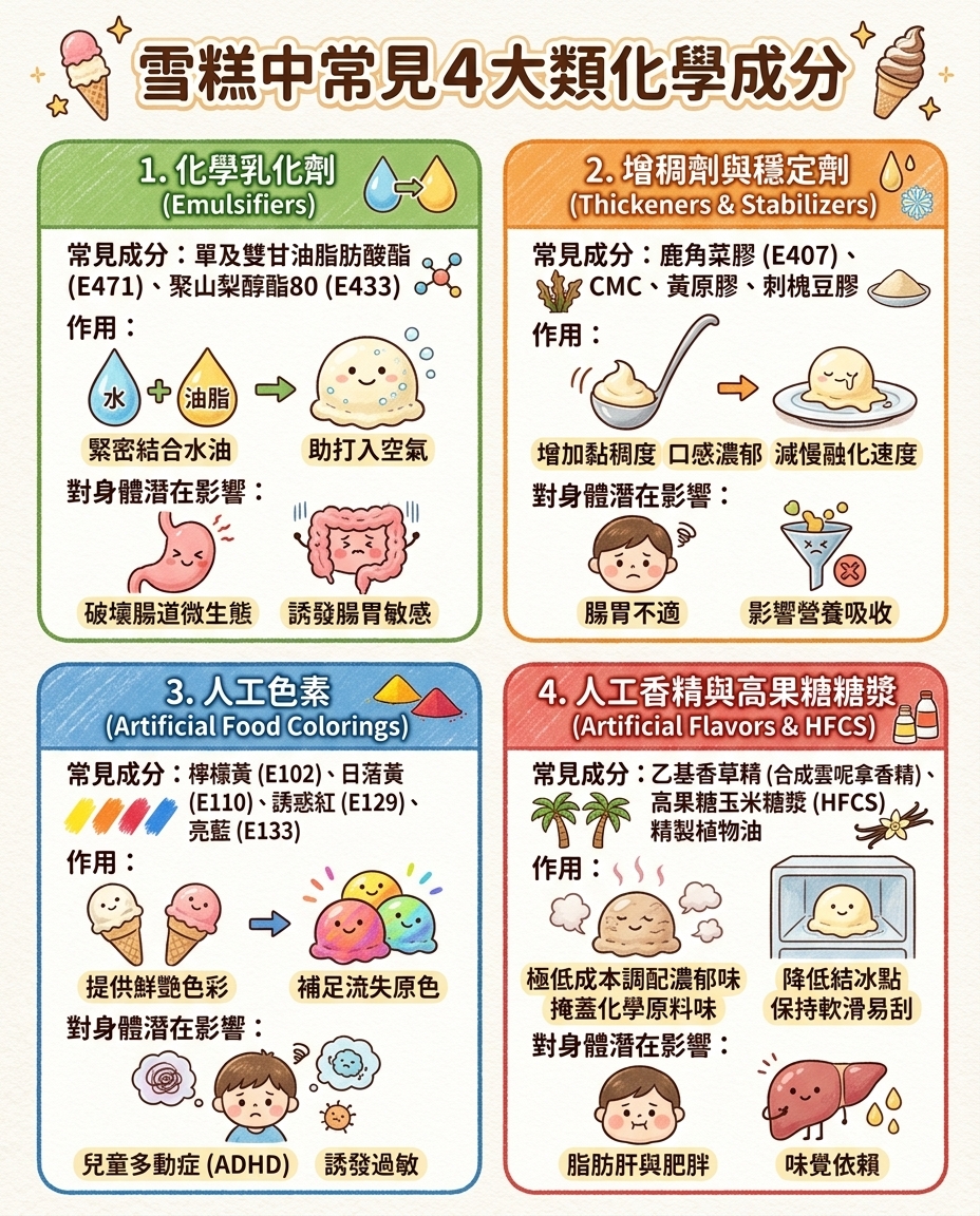 雪糕常见的4大化学成分 雪糕常见的4大化学成分