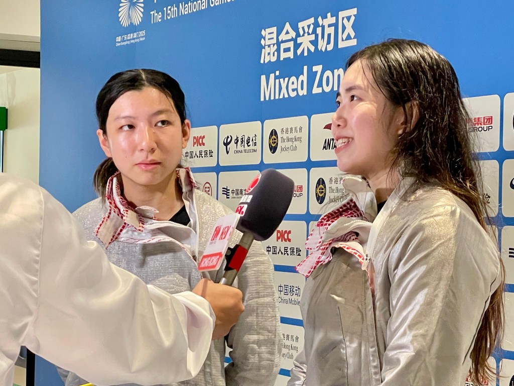 梁洛文(左)、朱詠翹(右)。徐嘉華攝 梁洛文(左)、朱詠翹(右)。徐嘉華攝