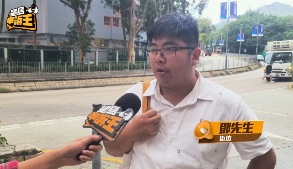 街坊鄧先生批評這行為會阻塞行人路。 街坊鄧先生批評這行為會阻塞行人路。