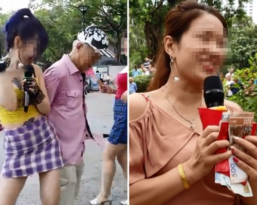 近日Facebook上瘋傳兩段大媽跳舞片，令事件再度引起關注。　影片截圖