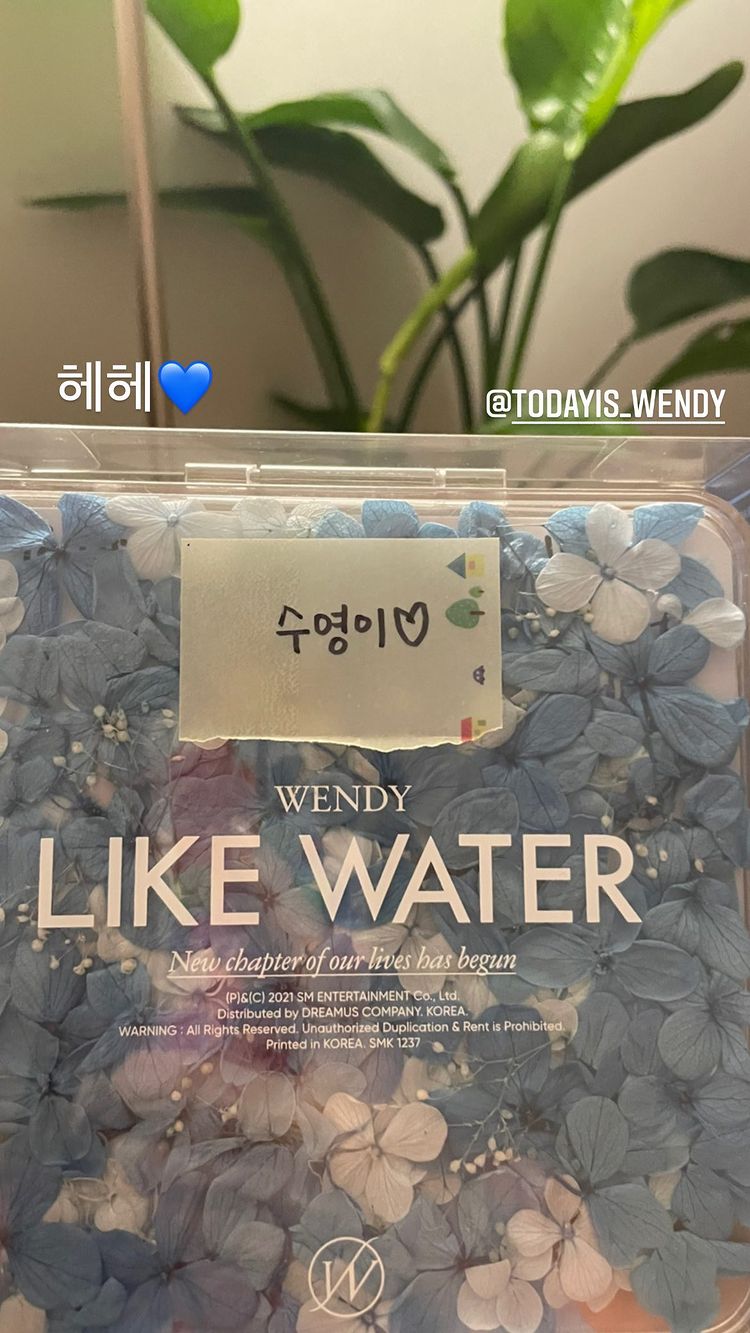 Wendy在专辑封面黐上「秀英」字条。