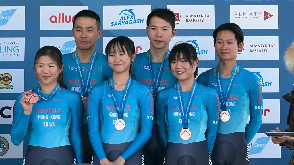 港队在亚锦赛报喜。 单车总会图片