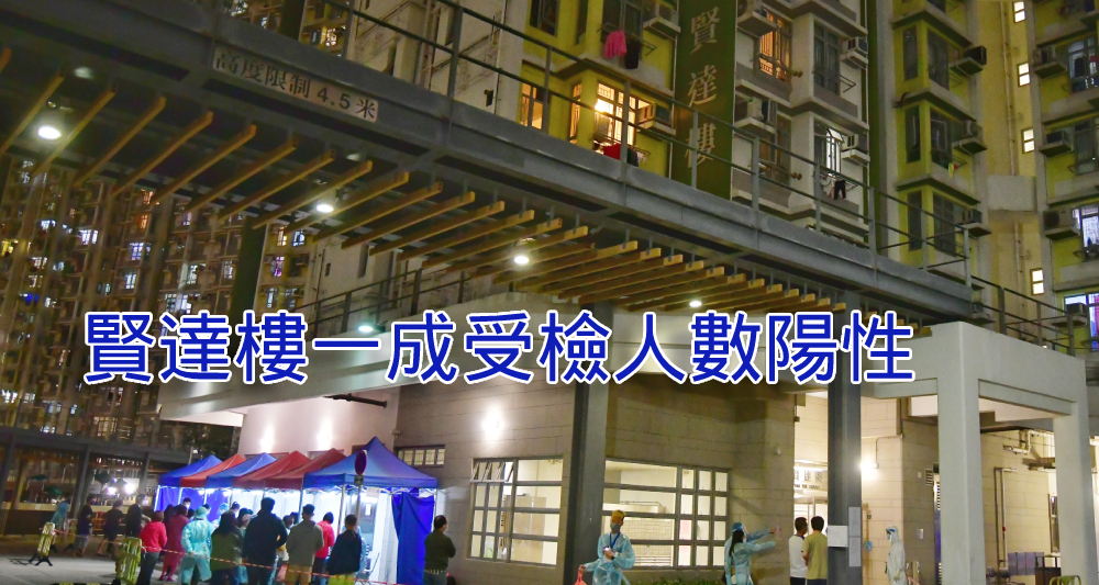 安達邨賢達樓強檢發現188人初步陽性。（資料圖片）