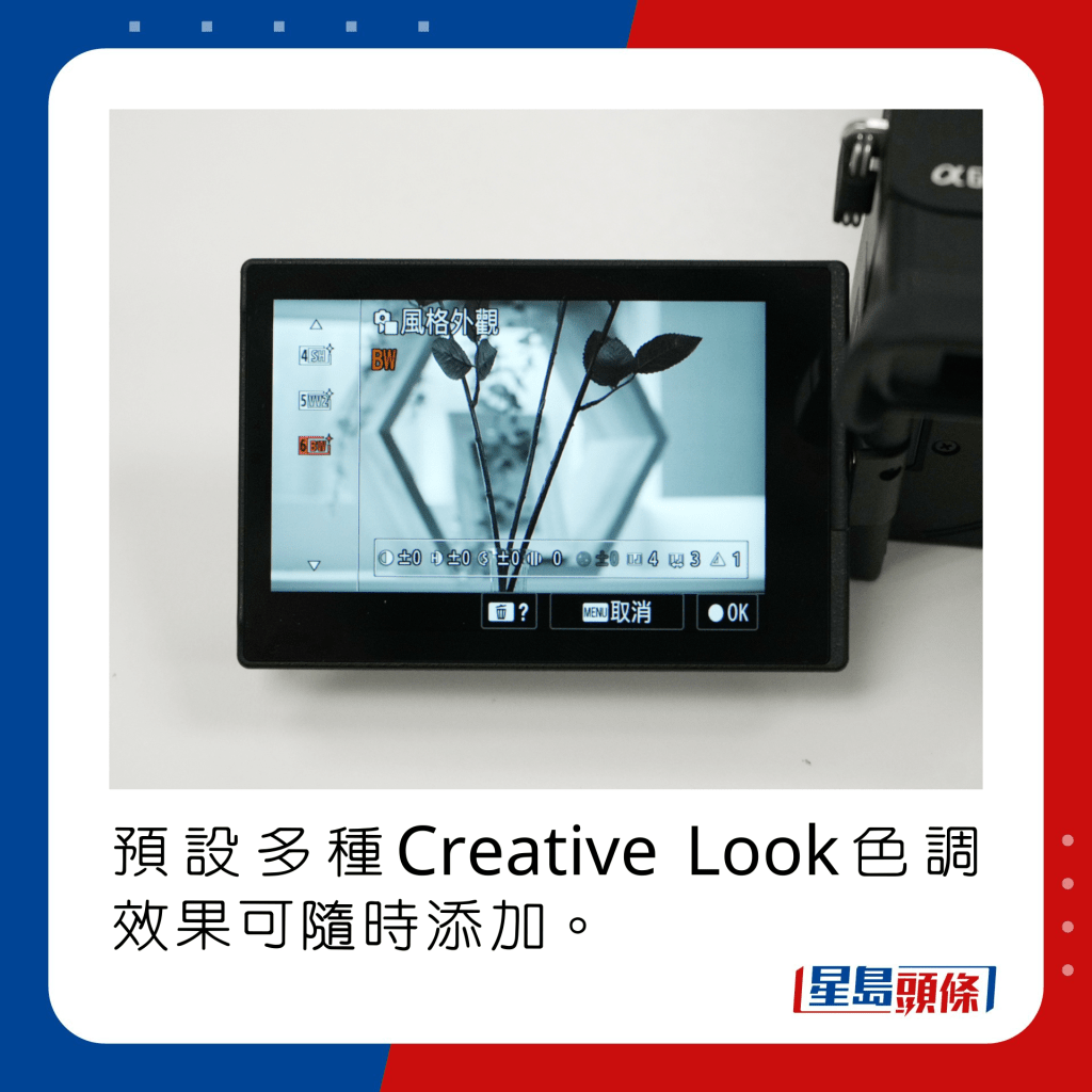 预设多种Creative Look色调效果可随时添加。