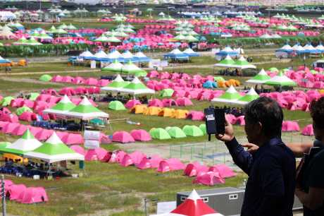 世界童軍大露營正在南韓全羅北道扶安郡舉行。路透社
