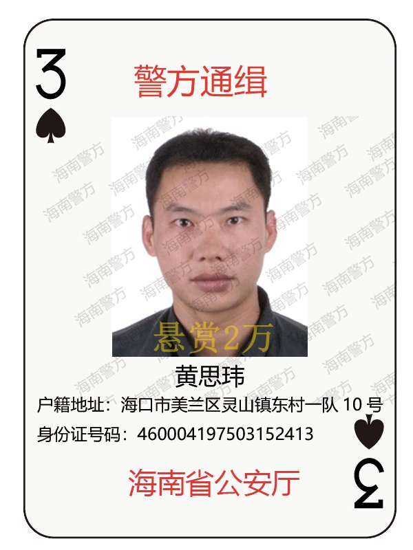 仍未歸案嫌疑人。網圖