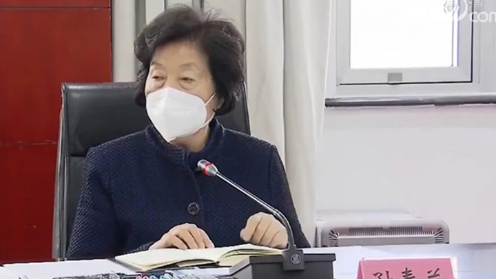 国务院副总理孙春兰在上海调研指导疫情防控工作。(海客新闻微博图片)