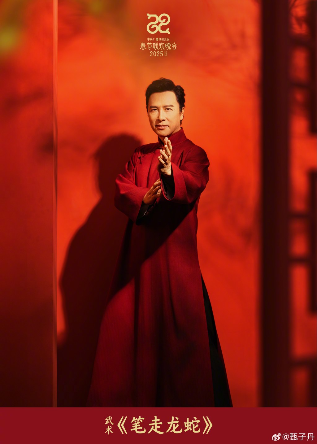 甄子丹今年在央視春晚的表演環節名為《筆走龍蛇》。