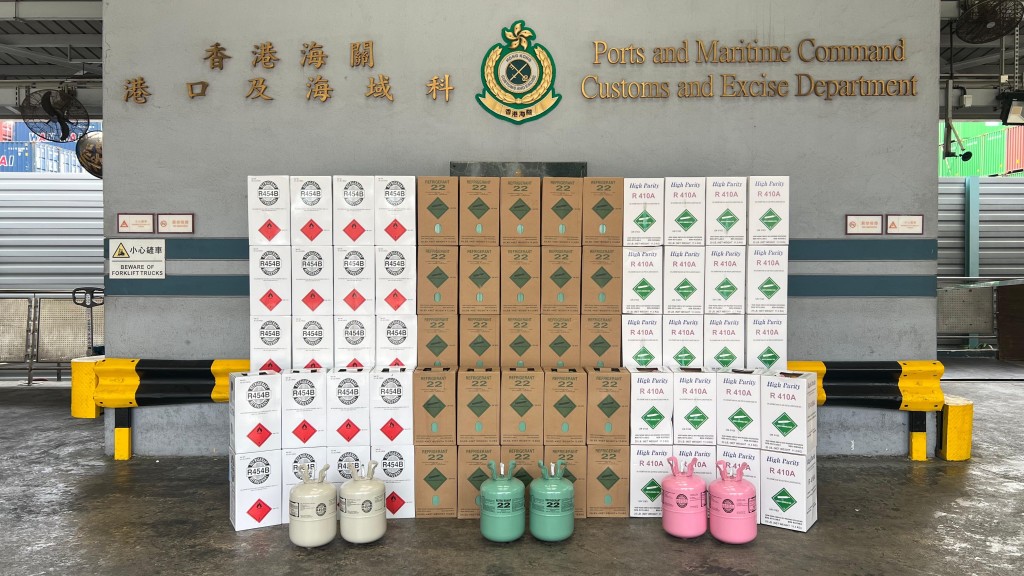 海關夥環保署截查美國寄港貨櫃 檢獲640萬元走私雪種 