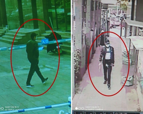 警員通過閉路電視追踪發現男子。　網圖
