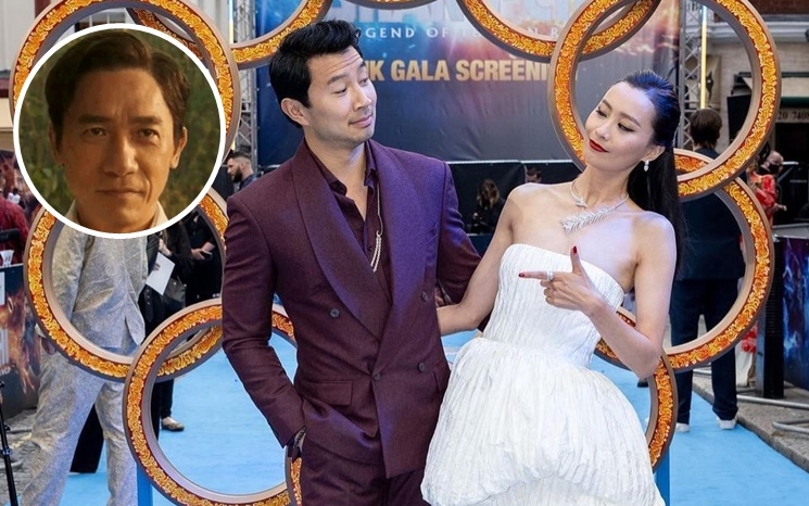 劉思慕戲中的爸爸梁朝偉缺席倫敦首映,他就與陳法拉母子互睥搞笑合照。