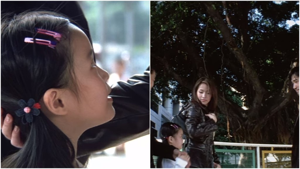 梁超怡曾參演2002年上映的電影《無間道》，在戲中飾演陳永仁（梁朝偉 飾演）與May（蕭亞軒 飾演）的女兒陳玥琪。（電影截圖）