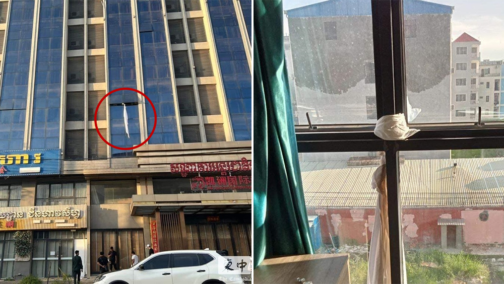 中國男子被困西港,疑被拘禁,用床單做繩索從酒店窗戶逃脫時墮下受傷。
