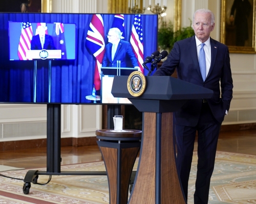 美英澳宣布建立安全夥伴關係。AP圖片