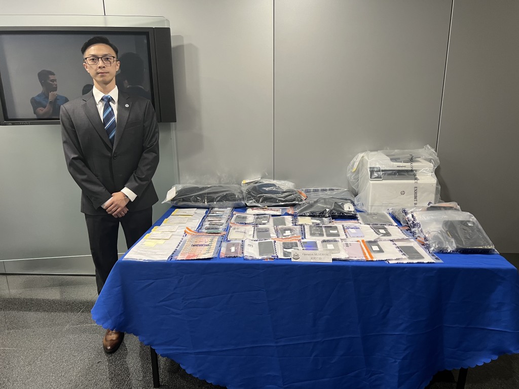 港島總區刑事部科技及財富調查組高級督察甘梓皓。 港島總區刑事部科技及財富調查組高級督察甘梓皓。