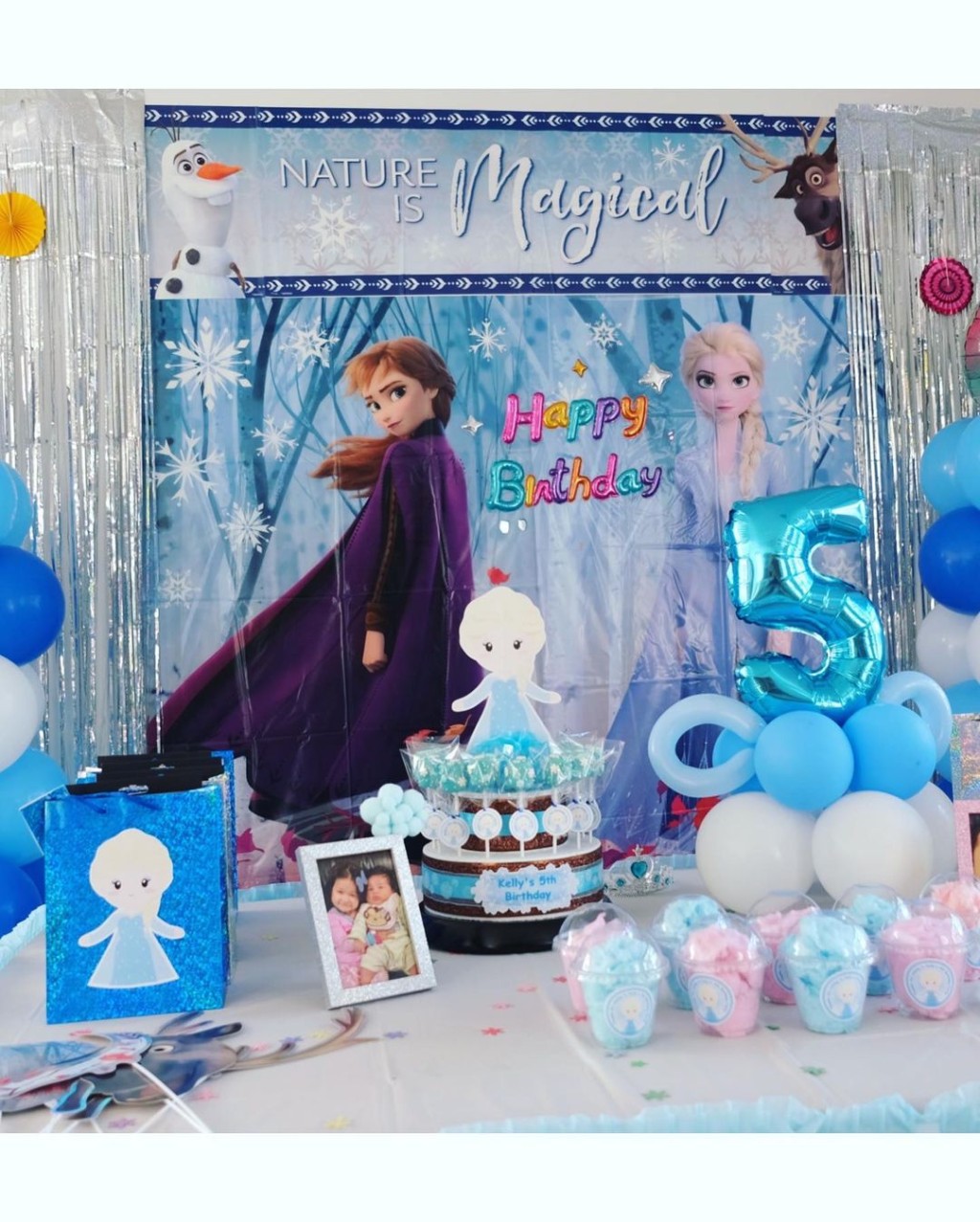 場地以《魔雪奇緣》佈置。