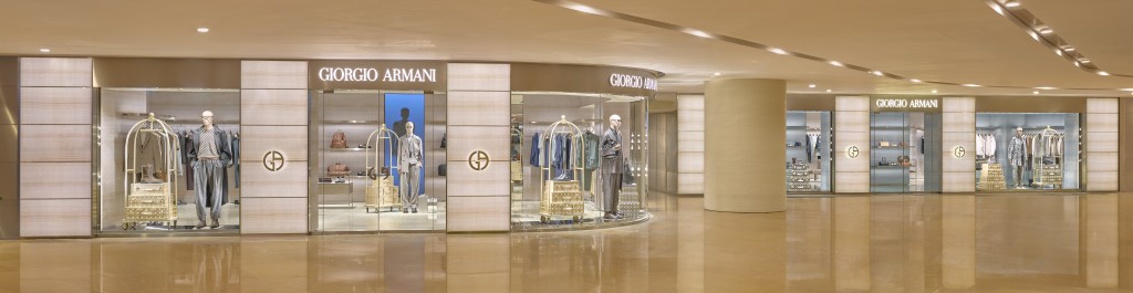 全新概念Giorgio Armani男装及女装专门店，先后在今年6月及10月于太古广场开幕。