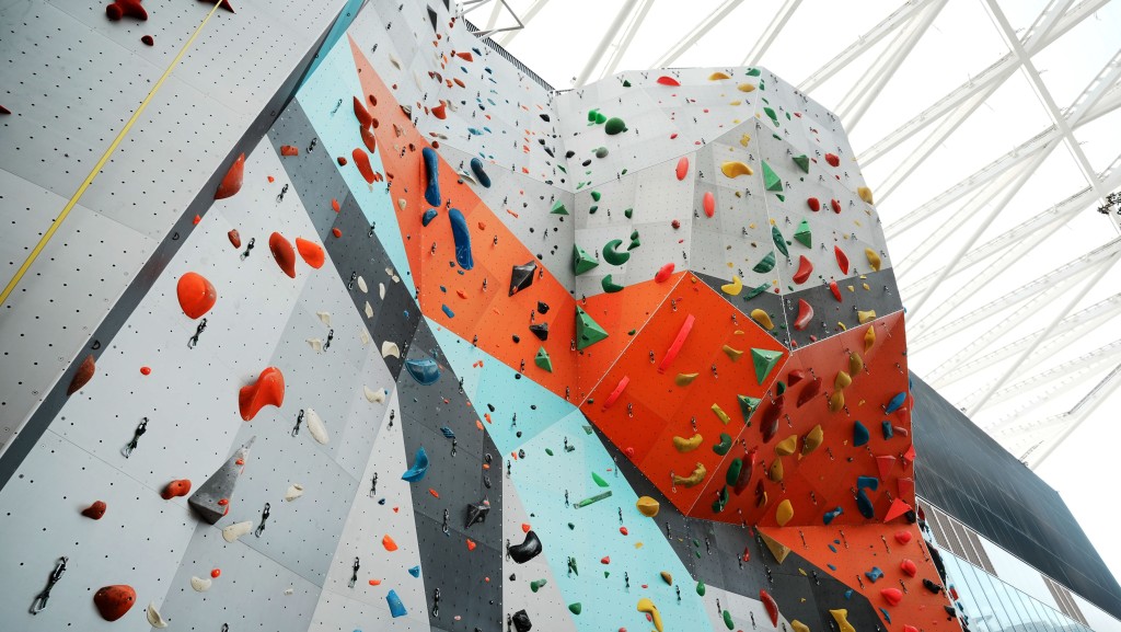 香港本地攀石品牌的啟德體育園分店今日正式投入服務。汪旭峰攝