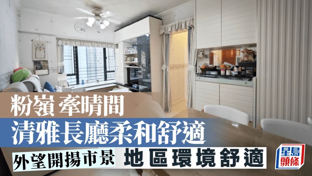 粉嶺牽晴間 清雅長廳柔和舒適 外望開揚市景