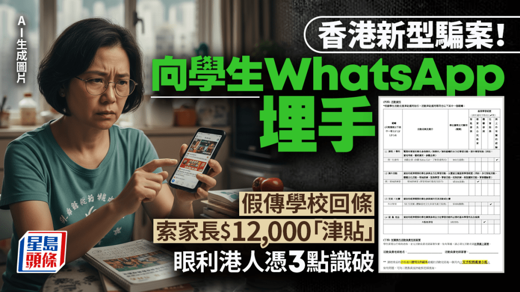 香港再現新型騙案!學生WhatsApp遭駭客入侵 發訊息向家長索逾萬元「津貼」 眼利港人憑3點識破