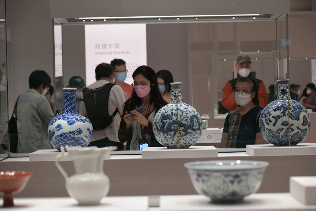 市民遊覽香港故宮文化博物館。資料圖片