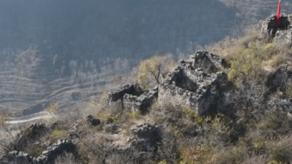 山西發現明代古寨遺址。央視