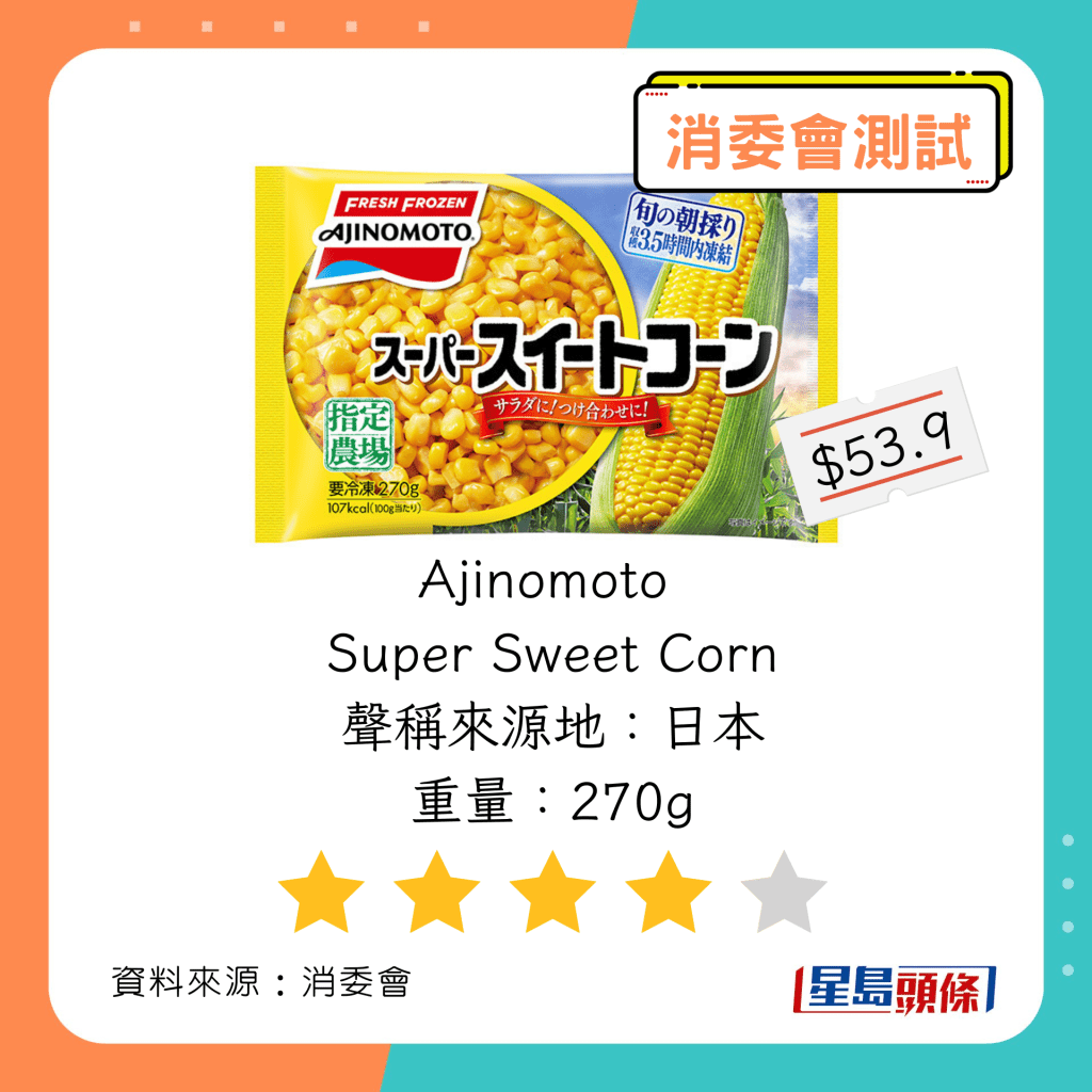 Ajinomoto スーパースイートコーン (Super Sweet Corn)