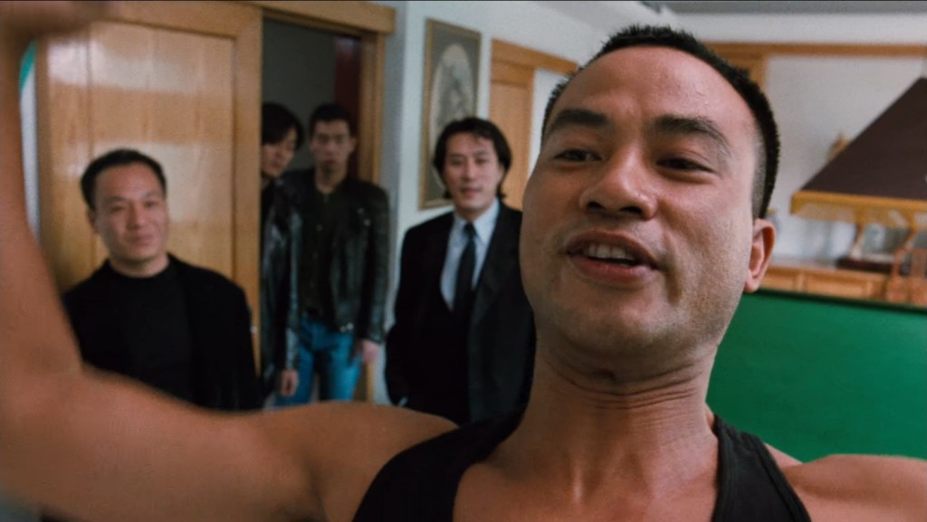 李道瑜（右二）在《古惑仔》系列饰演洪兴大佬蒋天的跟班，更是社团干部。