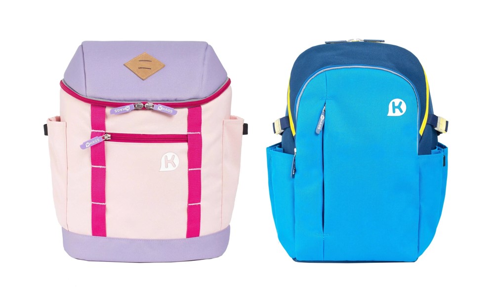 Kags人體工學超輕護脊書包/各/原價$868,現以八折發售。凡購買任何一款Kags護脊書包,均可以半價換購價值$248的優閒系列斜揹包連零錢包一個。(一田百貨沙田店)