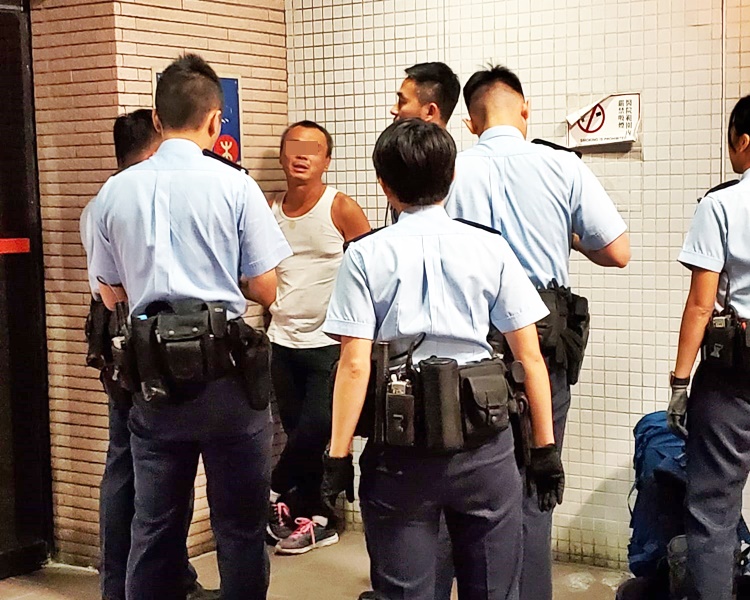 被捕男子。