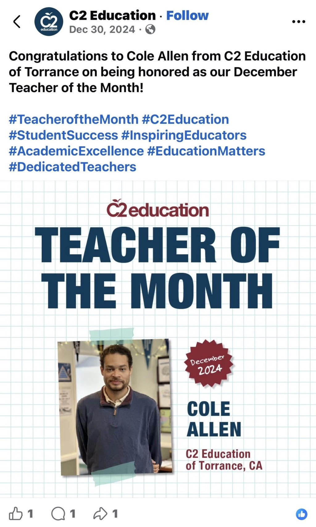 疑犯曾獲選為優秀教師。Ｘ