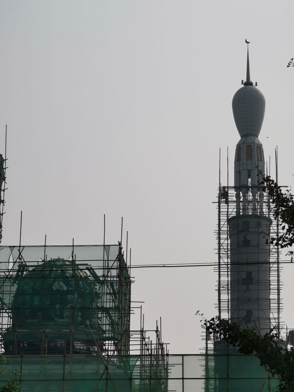 北京窦店清真寺将拆掉阿拉伯式的圆顶和尖塔。星岛图片